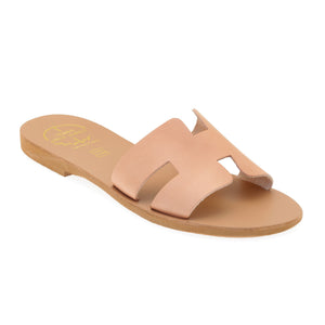 Camel leather sandals