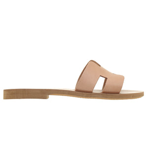 Nude leather sandals