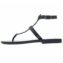 Load image into Gallery viewer, Black high ankle leather sandals

