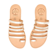 Load image into Gallery viewer, gold leather sandals 
