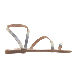 gold ancient greek leather sandals 