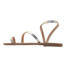 Load image into Gallery viewer, gold women leather sandals 
