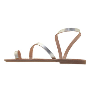 gold women leather sandals 